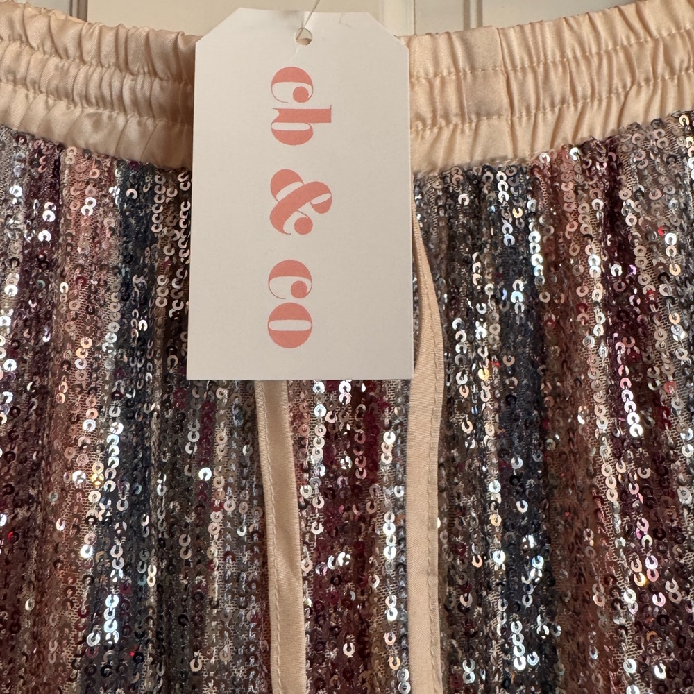 Multi colored sequin joggers - Picture 3 of 4